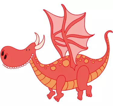 Sticker enfant dragon gentil - TenStickers
