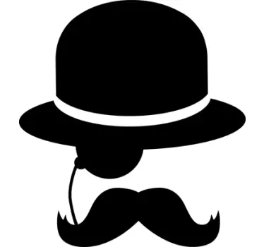 Sticker mac apple gentleman - TenStickers