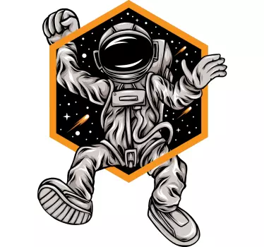 Sticker espace astronaute en mouvement - TenStickers