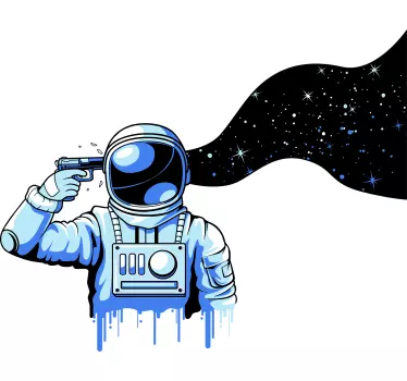 Sticker espace imagerie cosmique des astronautes - TenStickers