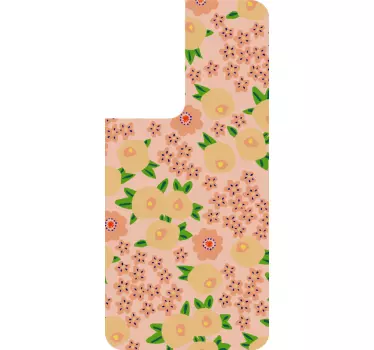 sticker floral original dans les tons pêche stickers samsung - TenStickers