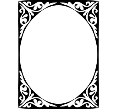 Sticker cadre ovale moderne - TenStickers