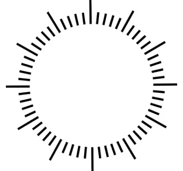 Sticker horloge lignes - TenStickers