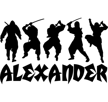 Sticker superhéro silhouette de ninja - TenStickers