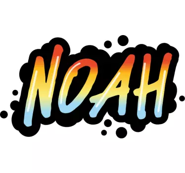 Sticker texte design de nom coloré - TenStickers