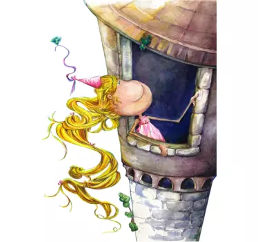 Sticker enfant Raiponce - TenStickers