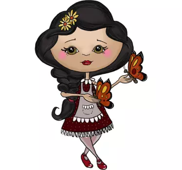 Sticker enfant fille papillons - TenStickers