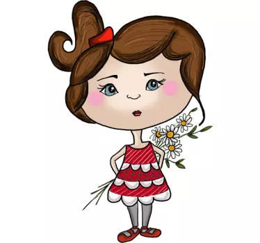 Sticker enfant cache bouquet - TenStickers