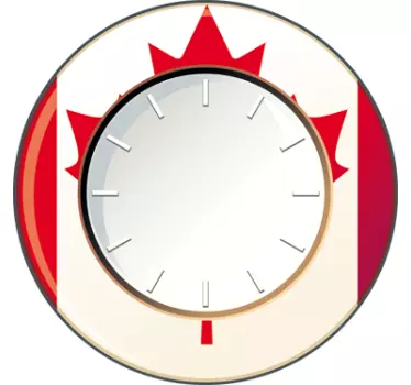 Sticker horloge Canada - TenStickers