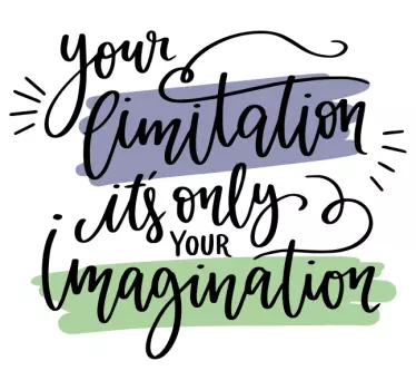 Sticker citation imagination inspirante - TenStickers