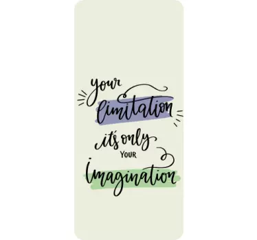 Sticker samsung citation sur les limites de l'imagination - TenStickers