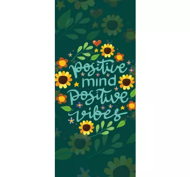 Sticker de Porte Citation de motivation avec de belles couleurs - TenStickers