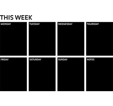 Sticker ardoise this week planning - TenStickers