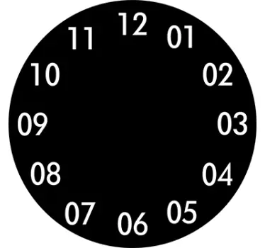 Sticker horloge rond - TenStickers