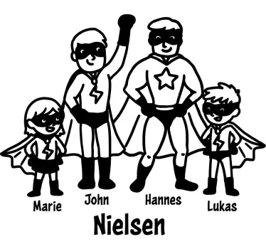 Autocollant Personnalisé Boîte aux lettres papas super-héros - TenStickers