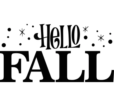 Stickers design d'automne Hello Fall - TenStickers