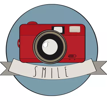 Sticker fisheye smile - TenStickers