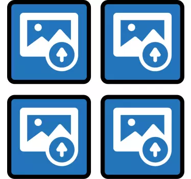 Sticker Personnalisable avec photo pack de cadres carrés - TenStickers