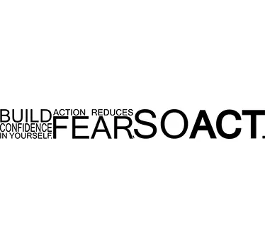 Sticker texte build confidence - TenStickers