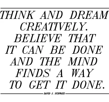 Sticker think dream creatively inspiration - TenStickers
