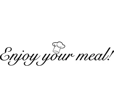 Sticker enjoy your meal - TenStickers