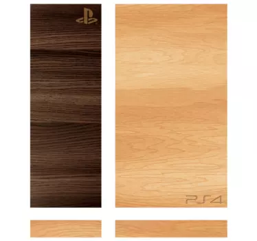 Autocollant PS4 effet texture bois - TenStickers