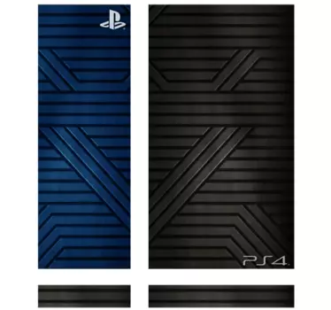 Autocollant PS4 effet texture métallique - TenStickers