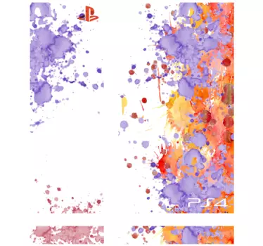Autocollant PS4 taches de peinture - TenStickers