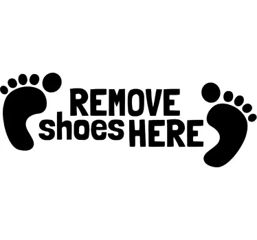 Sticker remove shoes here - TenStickers