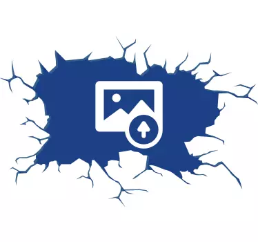 Sticker trompe l'œil trou mur personnalisable - TenStickers