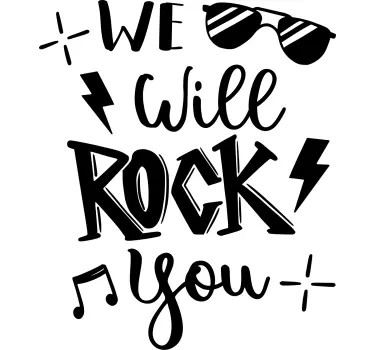 Sticker Chanson "nous allons vous bercer" - TenStickers