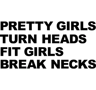 Sticker pretty girls fit girls - TenStickers