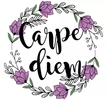Sticker citation phrase d'inspiration florale - TenStickers