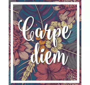 Sticker poster floral saisis le jour - TenStickers