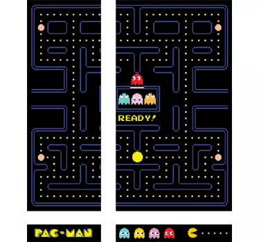 Autocollant PS4 Pacman rétro - TenStickers