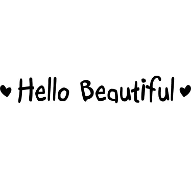 Sticker miroir hello beautiful - TenStickers