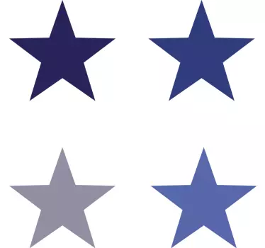 Sticker chambre bébé pack étoiles bleues - TenStickers