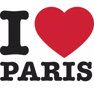 Sticker Paris citation "I love Paris" - TenStickers
