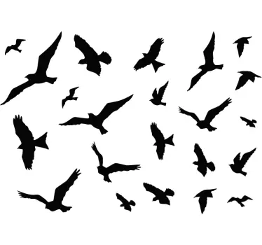 Sticker oiseaux en groupe - TenStickers