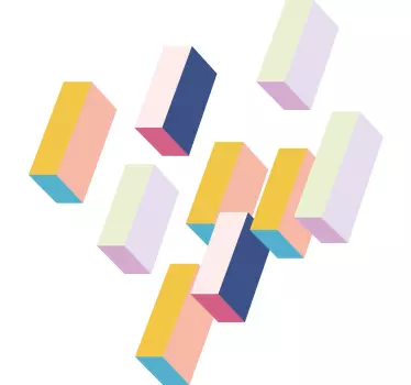 Autocollant Forme Motif géométrique 3d - TenStickers