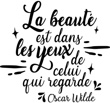 Sticker citation amour Oscar Wilde - TenStickers