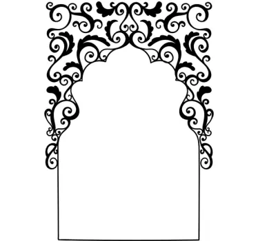 Sticker miroir motifs style oriental - TenStickers