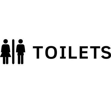 Sticker WC porte toilettes - TenStickers