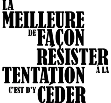 Sticker tentation Oscar Wilde - TenStickers