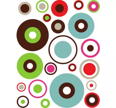 Sticker géométrique motif cercles concentriques - TenStickers