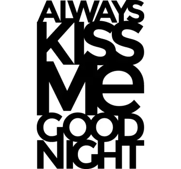 Sticker amour Kiss me good night - TenStickers