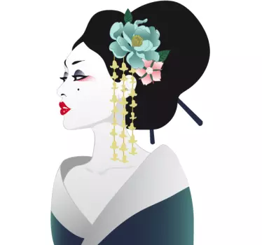 Sticker geisha Japon - TenStickers