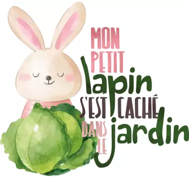 Sticker Muraux Comptine pour enfant mon petit lapin - TenStickers