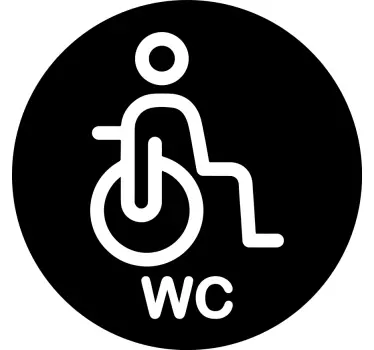 Sticker WC porte icône handicapé - TenStickers