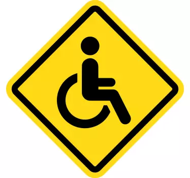 Autocollant Voiture Signe handicapé - TenStickers